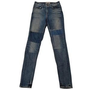 Levi's Blue High Rise Skinny Patchwork Denim